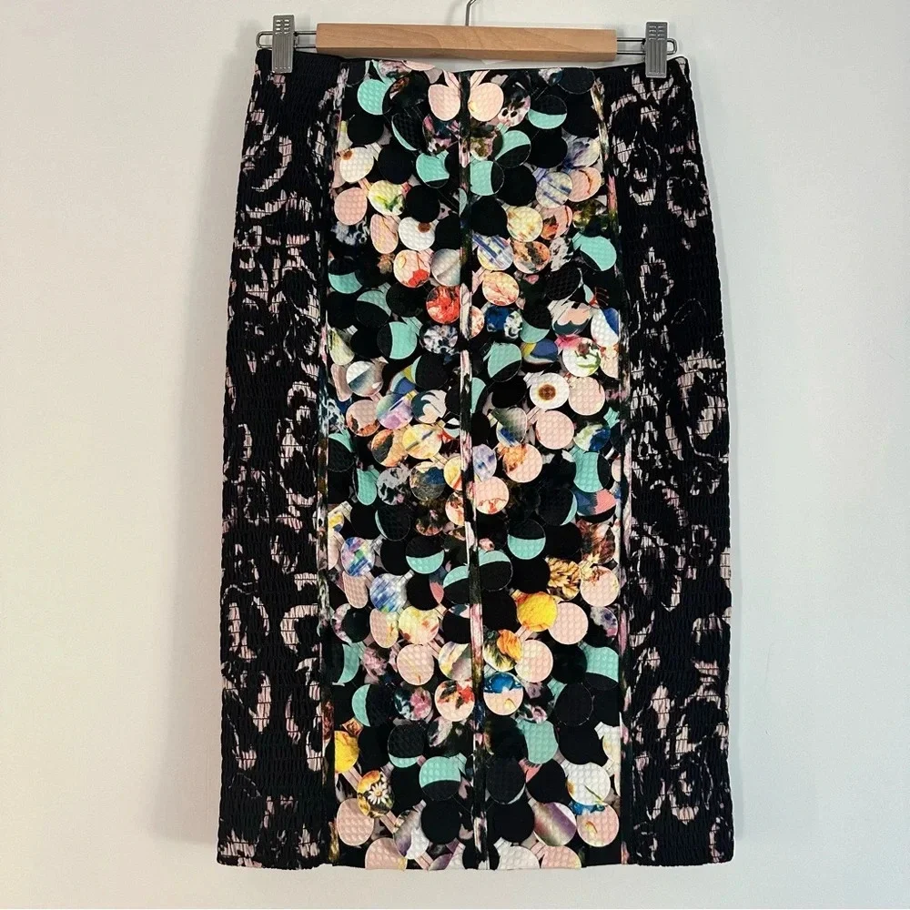 Anthropologie Beguile by Byron Lars Paillette Pencil Skirt | Size 2